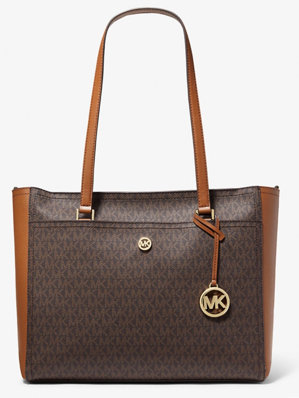 Michael Kors Maisie Lg Logo 3 In 1 Tote Brown Brand New W/ Tags